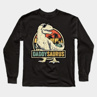 Daddy Saurus T Rex Dinosaur Men Daddysaurus Family Matching Long Sleeve T-Shirt